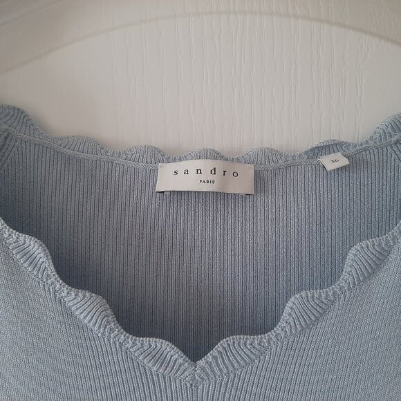 Sandro Meissa Short-Sleeve Fit & Flare Knit Dress - Picture 11 of 16